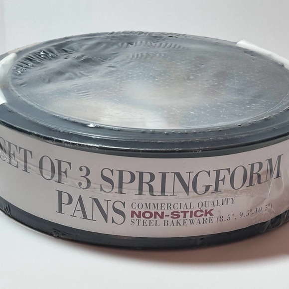 Bakers Advantage Roshco Set of 3 Non-stick Steel Springform Pans - Picture 2 of 8